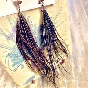 NWT 👉$5 W/Purchase NINE & CO BY NINE WEST | Lightweight Feather Earrings Gift